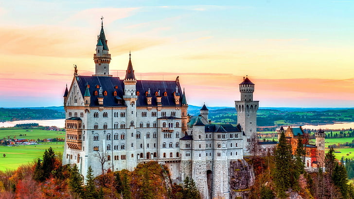 castle, palace, neuschwanstein, germany, amazing, europe