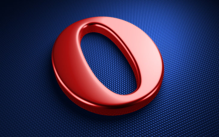 3D Opera Logo, red o artwork, Computers, Linux, white tigers