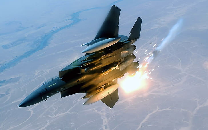airplane, f15, warplanes, F-15 Strike Eagle, HD wallpaper
