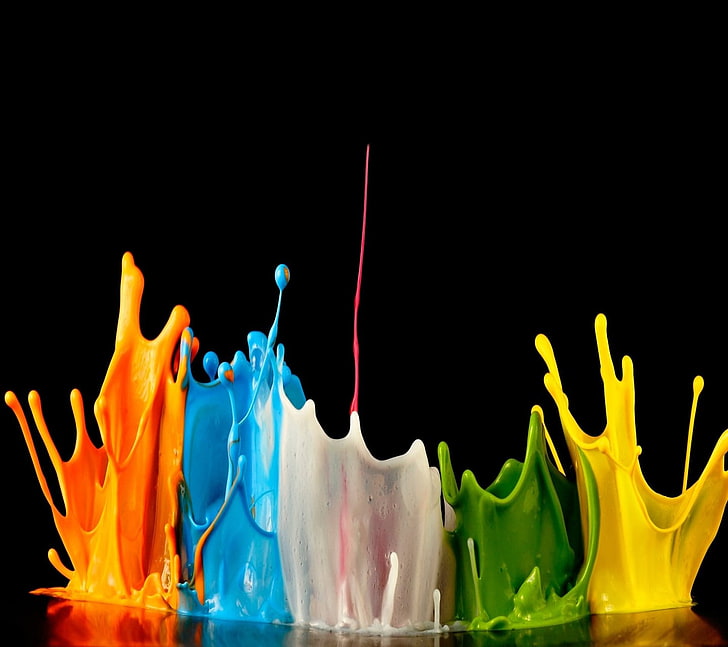 colorful, abstract, paint splatter, multi colored, studio shot, HD wallpaper