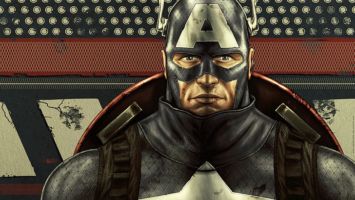HD wallpaper: Captain America drawing, comics, Steve Rogers, front view,  portrait | Wallpaper Flare