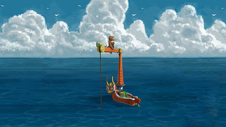 The Legend of Zelda, The Legend of Zelda: Wind Waker, artwork, HD wallpaper