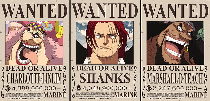 One Piece, Charlotte Linlin, Marshall D. Teach, Shanks (One Piece)