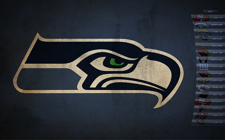 Seattle Seahawks logo, football club, washington, symbol, sign, HD wallpaper