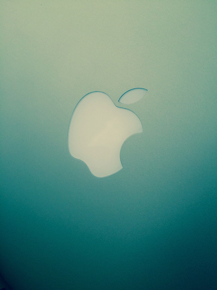 Apple Inc., studio shot, colored background, no people, blue