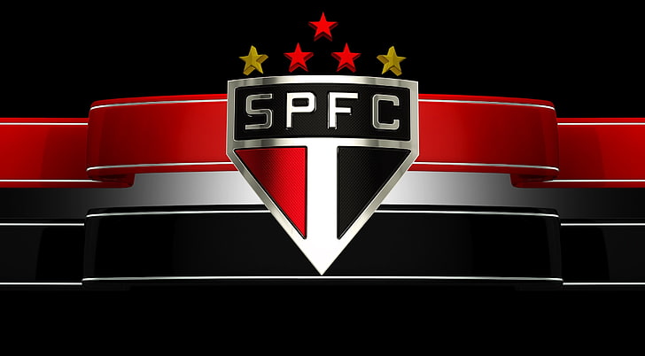 Wallpaper SPFC - black version, SPFC logo, Sports, Football, sao paulo fc