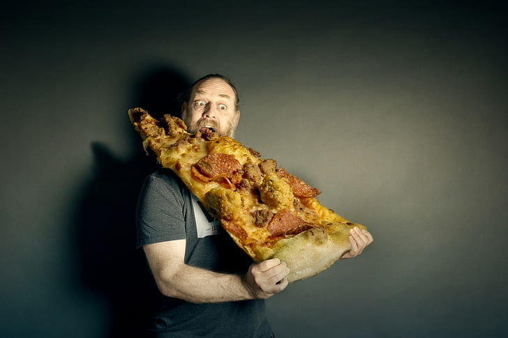 HD wallpaper: Man eat pizza, food, person | Wallpaper Flare