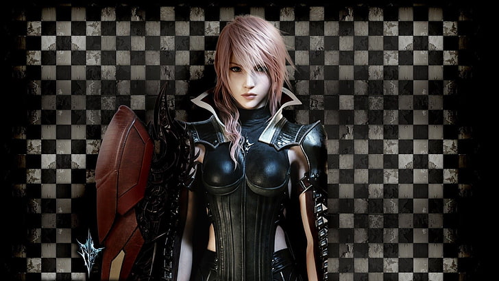 female warrior standing digital wallpaper, Claire Farron, Final Fantasy XIII