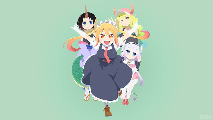 Kobayashi-san Chi no Maid Dragon, anime girls, Tohru (Kobayashi-san Chi no Maid Dragon), HD wallpaper