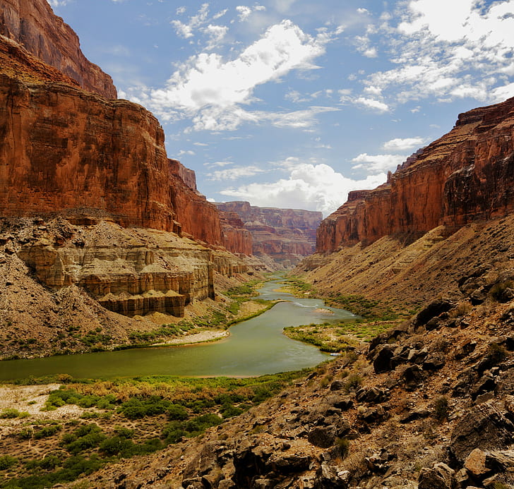 nature, canyon, river, landscape, Grand Canyon National Park