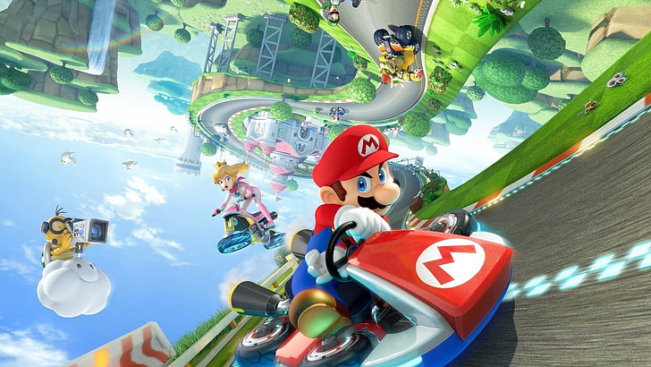Bowser, Kart, Mario Kart, Nintendo, Princess Peach, Super Mario, HD wallpaper