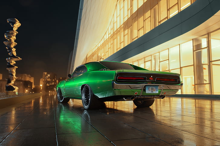 dodge charger, cars, hd, behance