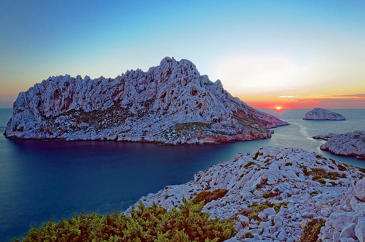 calanques, france, marseille, nature, panorama, panoramic, provence