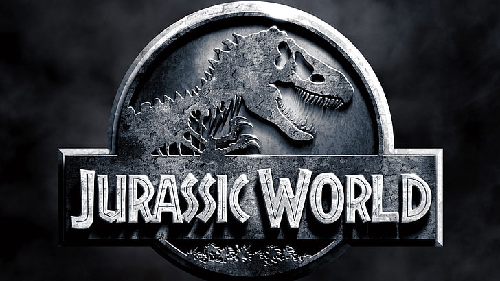 wall, logo, stone, Jurassic Park