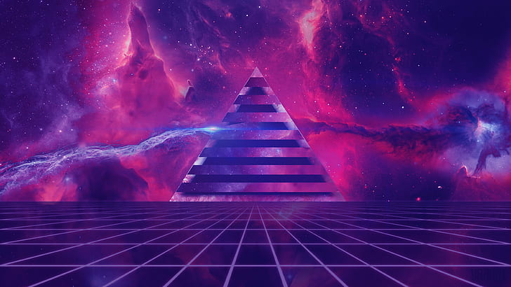 Retro style, Pink Floyd, space, HD wallpaper