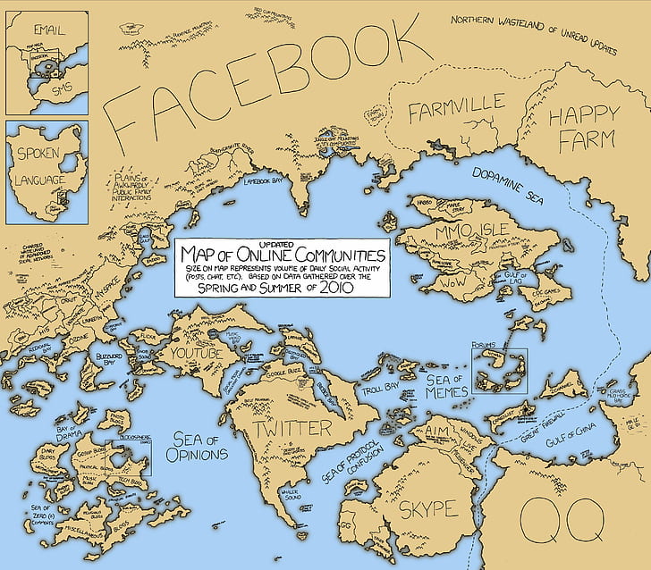 Map, lineage 2, Internet, blizzard, wow, facebook, googletalk, HD wallpaper