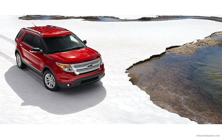 2011 Ford Explorer 2, red ford suv, cars, HD wallpaper