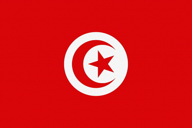 white and red flag clipart, tunisia, star, symbols, sign, national Landmark, HD wallpaper