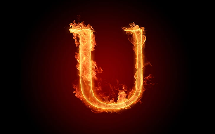 letter, fire, burning, typography, HD wallpaper