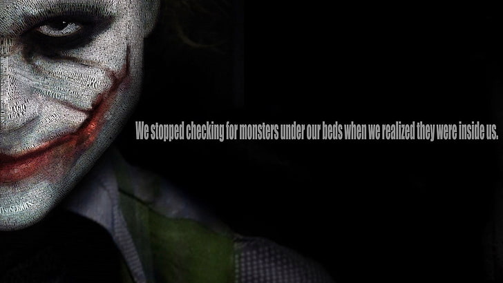 The Joker wallpaper, Batman, The Dark Knight, Heath Ledger, quote