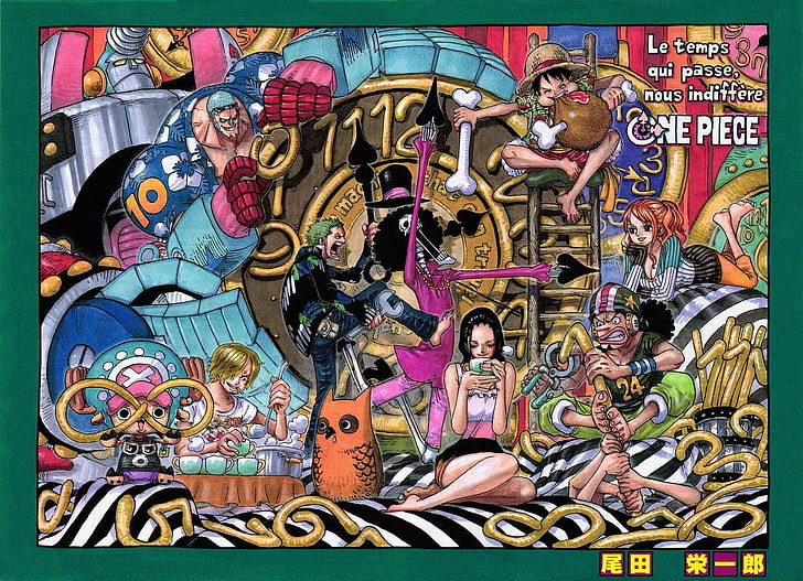 One Piece fan art painting, Monkey D. Luffy, Nami, Roronoa Zoro