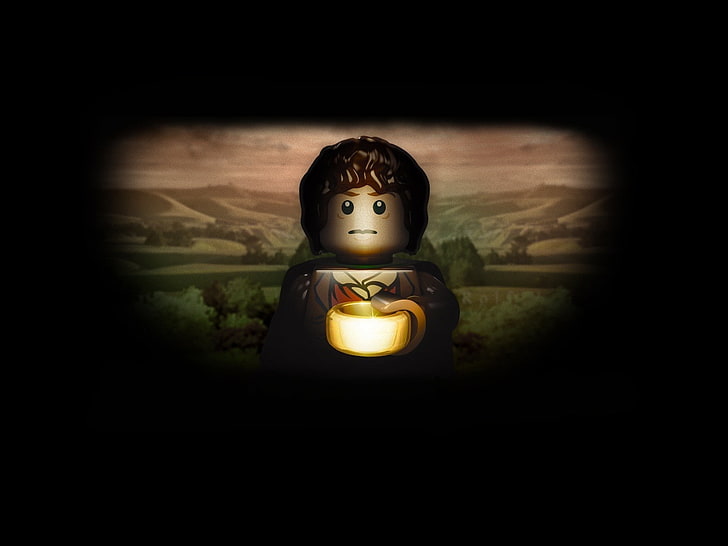 Frodo Baggins, Lego, The Lord Of The Rings, human representation, HD wallpaper
