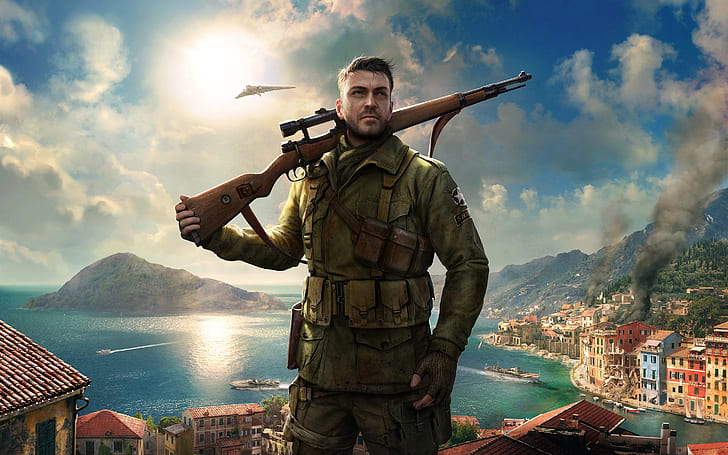 Sniper Elite 4, Xbox game, HD wallpaper