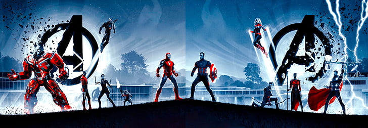The Avengers, Avengers EndGame, Black Widow, Bruce Banner, Captain America, HD wallpaper