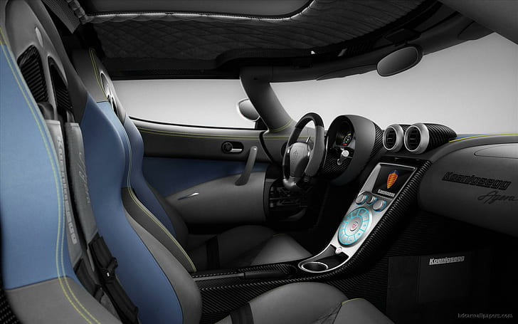 2011 Koenigsegg Agera Interior, black  dashboard, cars, HD wallpaper