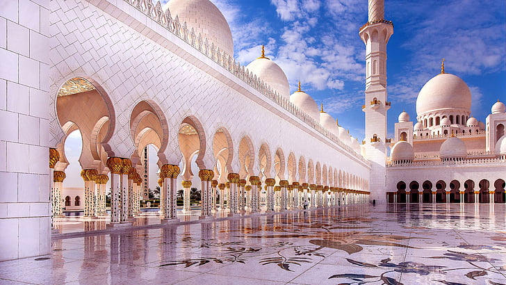 abu dhabi, mosque, sheikh zayed mosque, united arab emirates, HD wallpaper