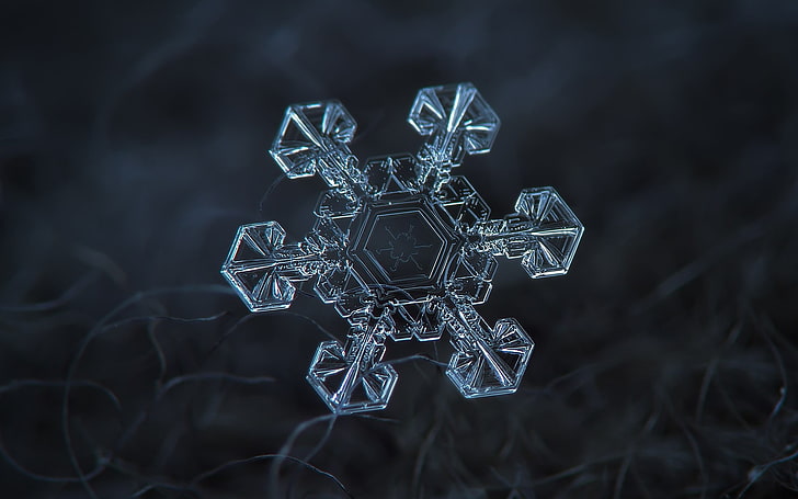 silver-colored snowflakes accessory, cold temperature, winter, HD wallpaper