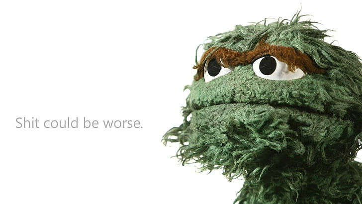 Shit could be worse HD, the sesame street gromer plush toy, oscar