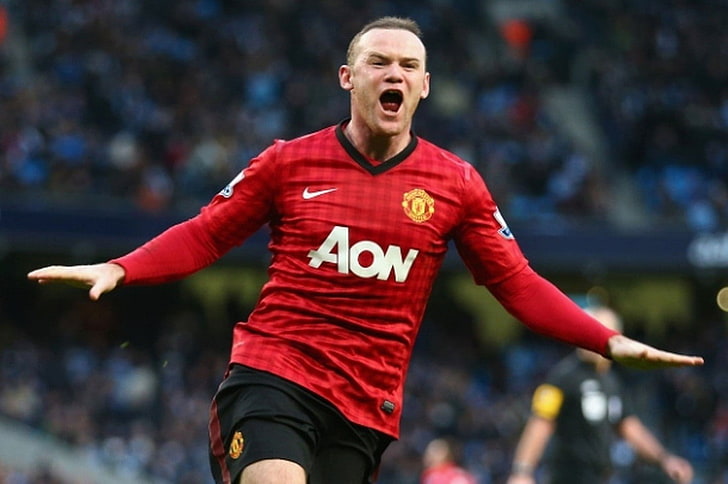 Wayne Rooney, Manchester United, footballers, men, sportswear, HD wallpaper
