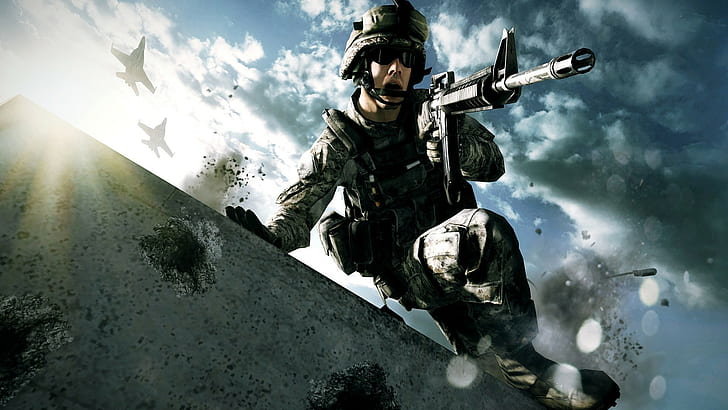 Battlefield 3, war, video games, weapon, HD wallpaper