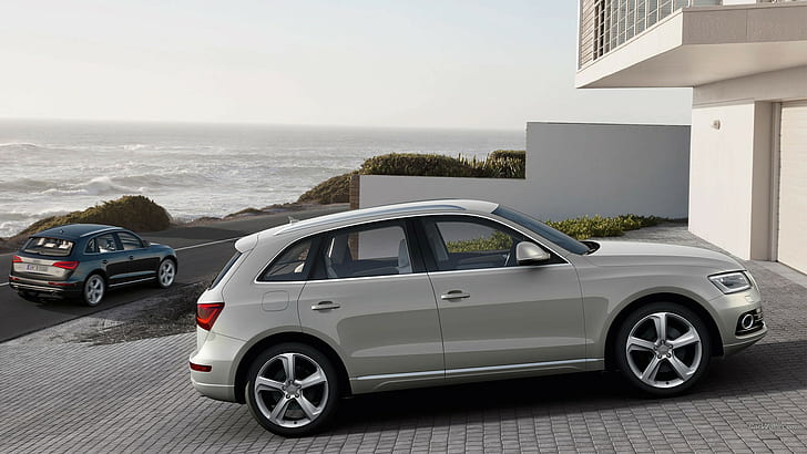 Audi Q5, car, vehicle, silver cars, HD wallpaper