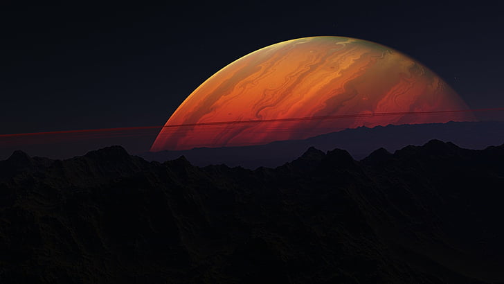 Video Game, Space Engine, Gas Giant, Orange, Planet, HD wallpaper