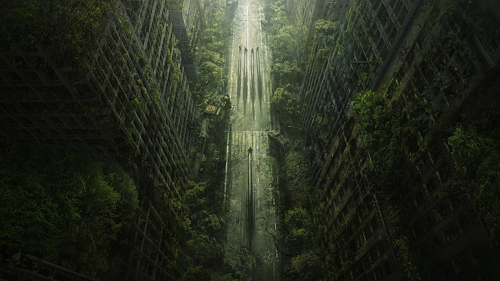 green trees illustration, Wasteland 2, apocalyptic, fantasy art, HD wallpaper