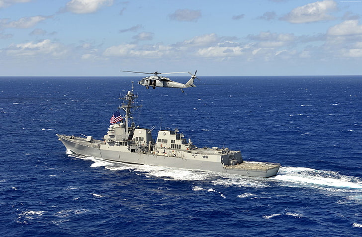 USA Navy, guided-missile destroyer, DDG-110, Arleigh Burke-class, HD wallpaper