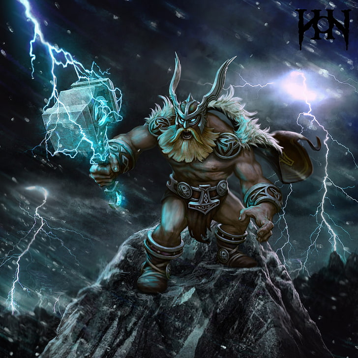 Heroes of Newerth character digital wallpaper, Thunderbringer, HD wallpaper