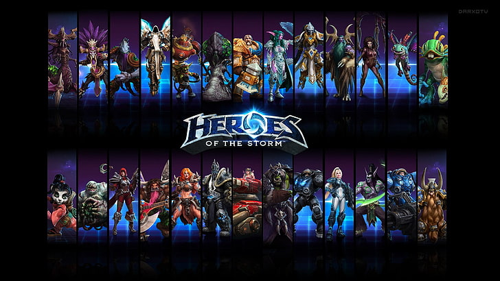 Heroes of the Storm illustration, Blizzard Entertainment, collage