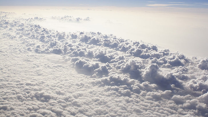 white clouds, atmosphere, cloud - sky, tranquility, white color