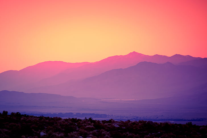 Sunset, Lone Pine, 5K, HD wallpaper