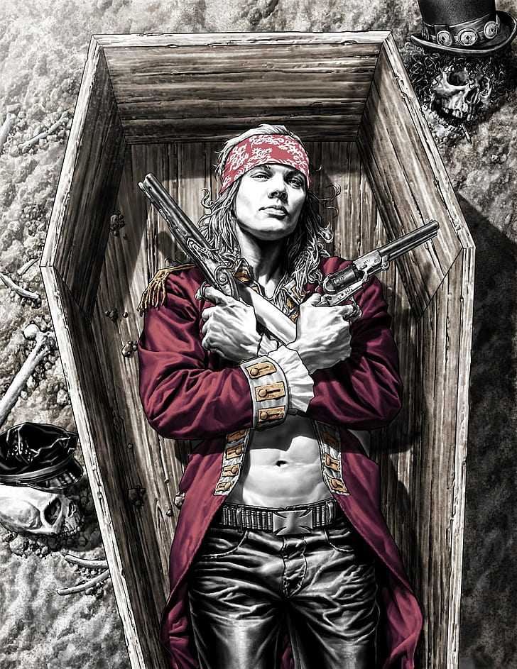 Axl Rose, musician, coffins, rock bands, Guns N' Roses, men, HD wallpaper