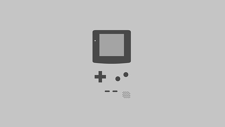 Nintendo handheld game console illustration, minimalism, video games