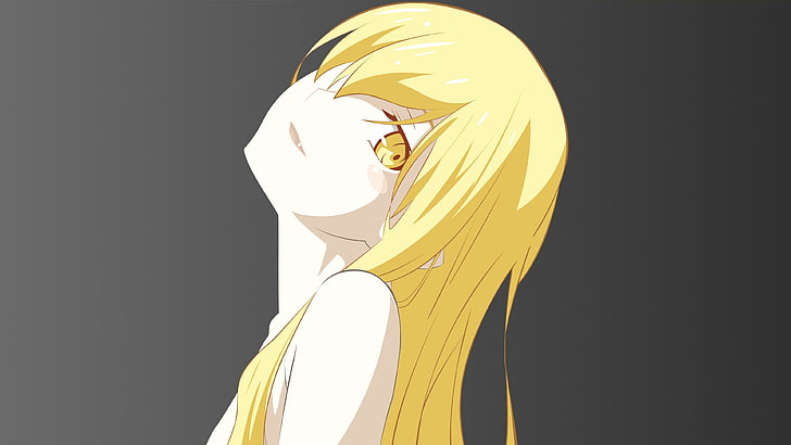blonde-haired woman illustration, yellow haired female Anime character illustration