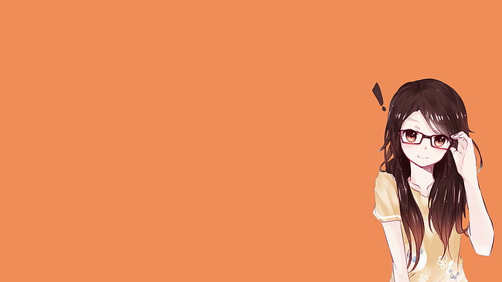 woman anime character holding her eyeglasses illustration, anime girls, HD wallpaper