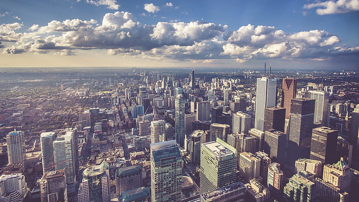 cityscape, skyscraper, Toronto, building exterior, built structure, HD wallpaper