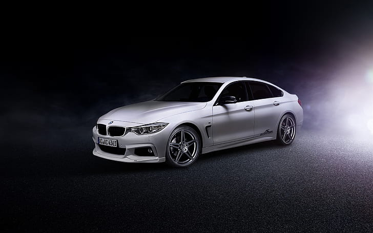 2014 BMW 4-Series Gran Coupe F36 white car, HD wallpaper