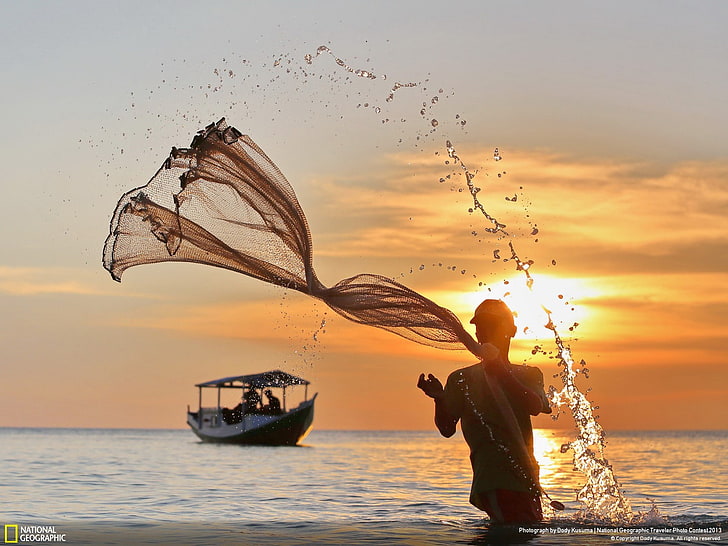 Another Perspective of the Day-National Geographic.., brown fishing net, HD wallpaper