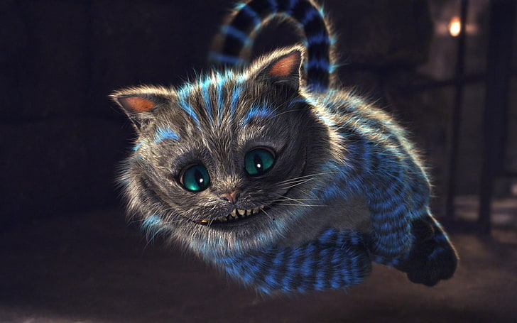 Cheshire Cat, Alice in Wonderland, domestic, pets, domestic animals